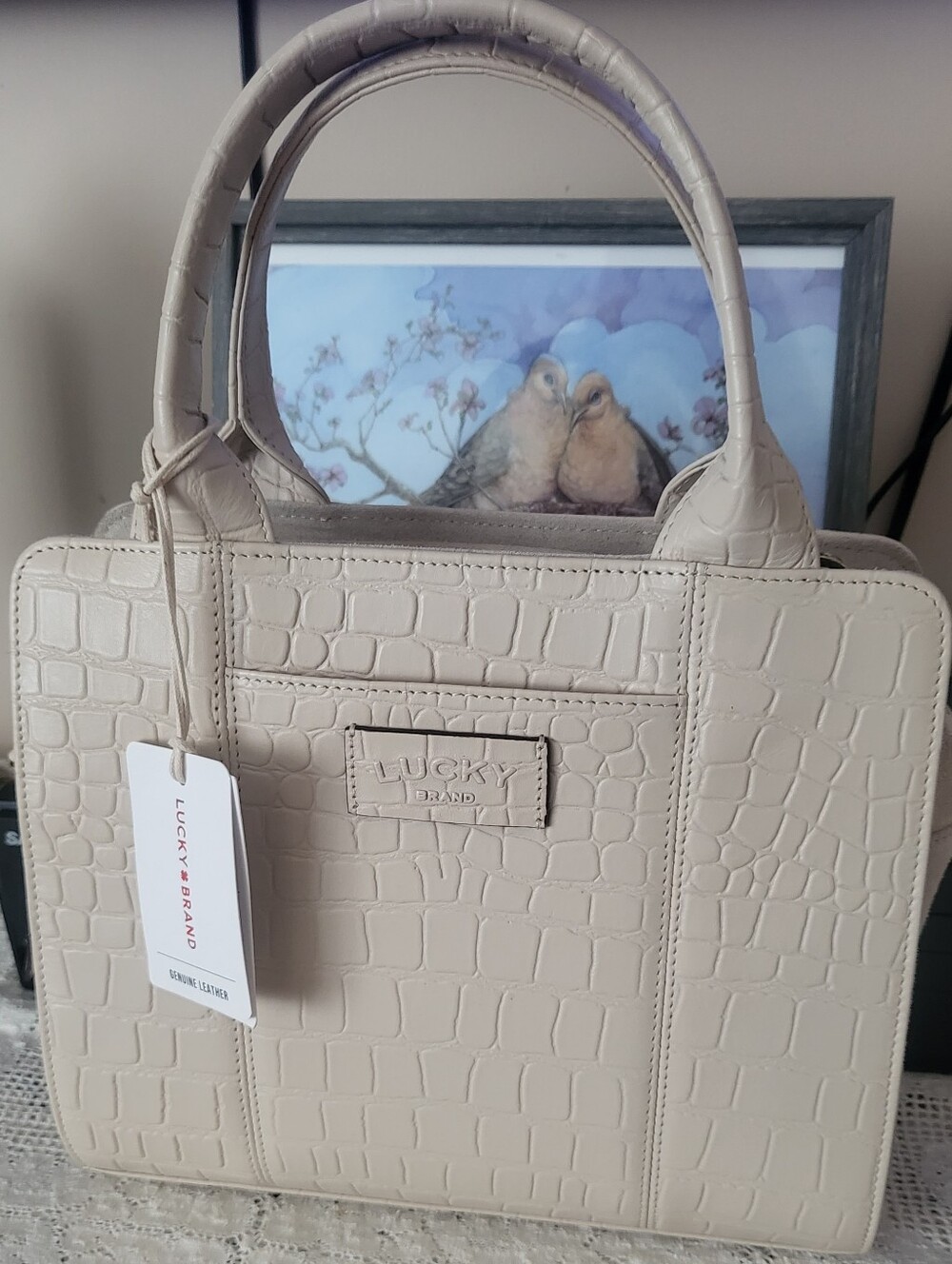 LUCKY Brand Leather Handbag Cream NWT